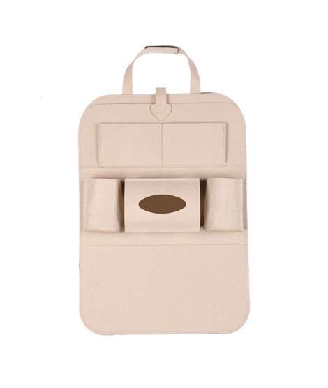 iShopping - Godzilla Car Back Seat Storage Bag Protectors Beige