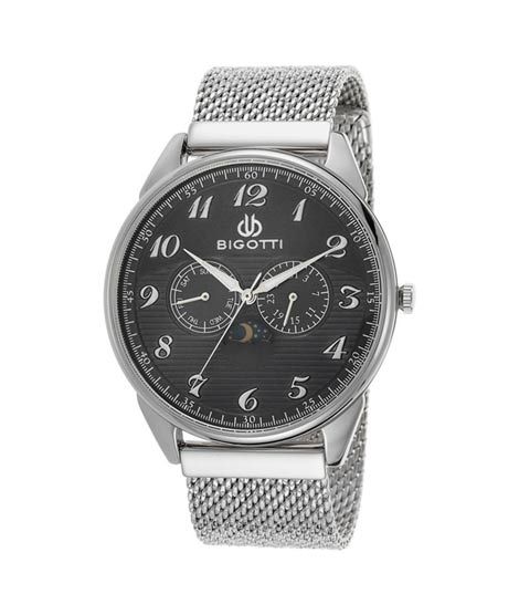 iShopping - Bigotti Analog Stainless Steel Men's Watch Silver (BG.1.10020-2)