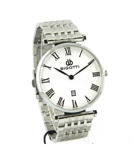 iShopping - Bigotti Analog Stainless Steel Men’s Watch Silver (BG.1.10032.1)
