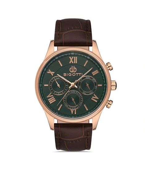 iShopping - Bigotti Leather Men's Watch Brown (BG.1.10306-5)