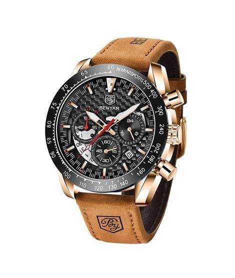 iShopping - Benyar Brow Satovi Edition Men's Leather Watch (BY-5175-1)