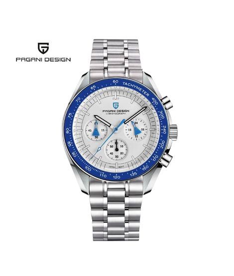 iShopping - Pagani Design Seiko V63 Movement Watch For Men Silver (PD-1701-16)