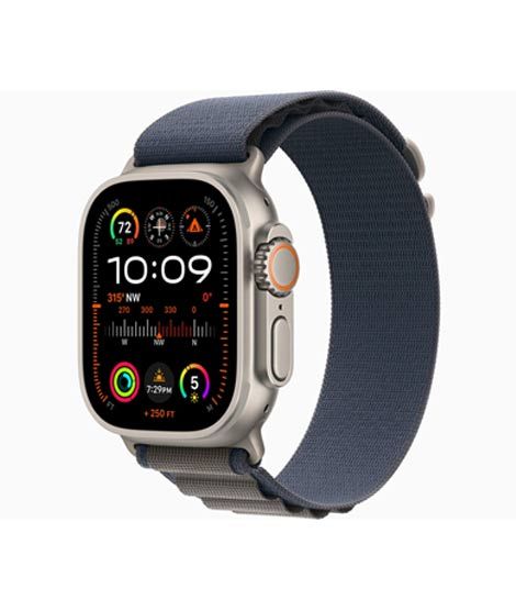 iShopping - Apple Watch Ultra 2 49mm Titanium Case With Alpine Loop-Blue-GPS