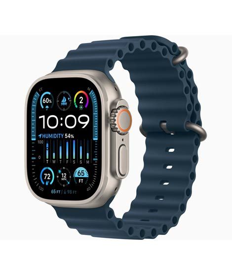 iShopping - Apple Watch Ultra 2 49mm Titanium Case With Ocean Band-Blue-GPS