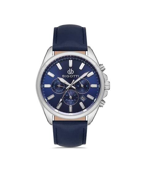 iShopping - Bigotti Leather Men's Watch Blue (BG.1.10329-2)