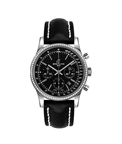 iShopping - Breitling Transocean Chronograph Diamond Men's Watch Black (AB015253/BA99-435X)
