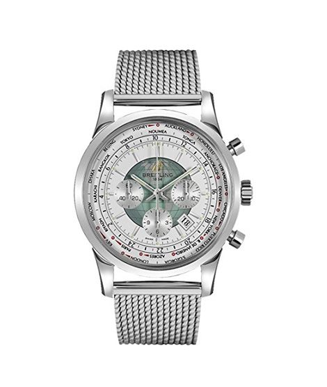 iShopping - Breitling Transocean Chronograph Unitime Men's Watch Silver (AB0510U0/A732-152A)