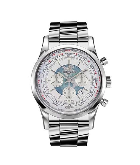 iShopping - Breitling Transocean Chronograph Unitime Men's Watch Silver (AB0510U0/A732-167A)