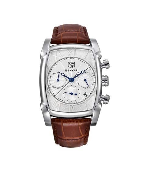 iShopping - Benyar Square Edition Watch For Men Brown (BY-1016)
