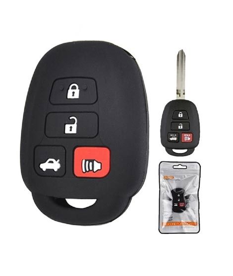 iShopping - G-Mart Toyota Corolla 4 Button Silicone Key Cover Black