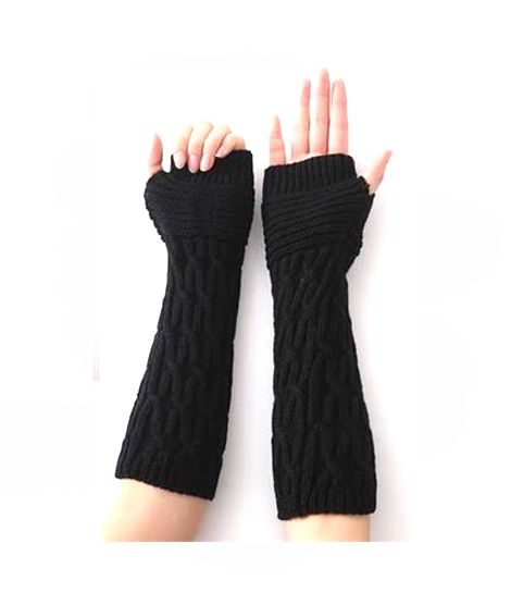 iShopping - Cano Cristles Wool Fingerless Gloves Black