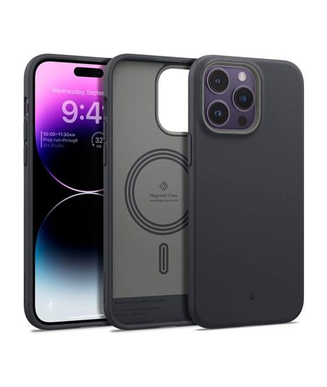 iShopping - Caseology NanoPop Silicone Cover Case For iPhone 14 Pro Max Black Sesame (ACS04867)