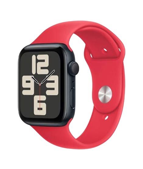 iShopping - Apple Watch SE 2023 Midnight Aluminum Case With Sport Band-Red-44mm-GPS
