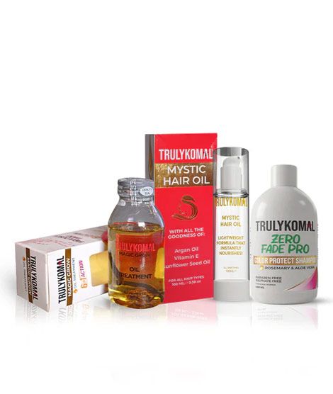 iShopping - Truly Komal Magic Grow Oil Treatment + Zero Fade Pro Shampoo + Mystic Hair Oil - Pack Of 3
