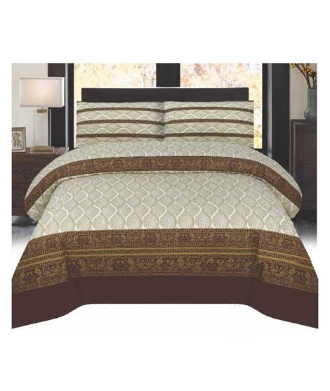 iShopping - Chenab Collection Double Size Bed Sheet (786-445)