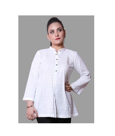 iShopping - Wardahs Collection Chicken Short Kurti For Women White (0001)