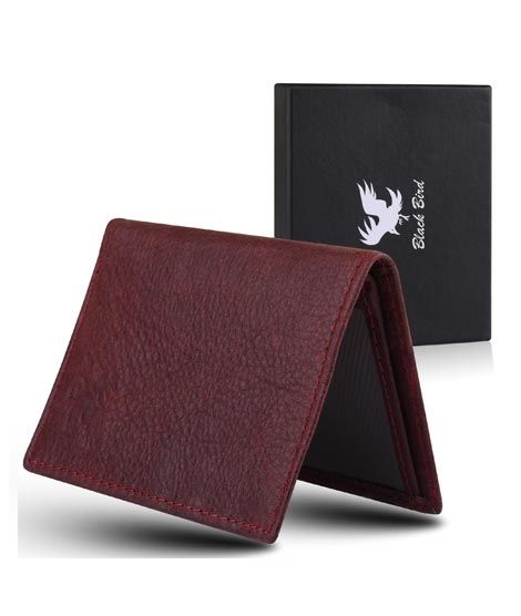 iShopping - Blackbird Leathers Handmade Leather Wallets For Men Maroon (0005)