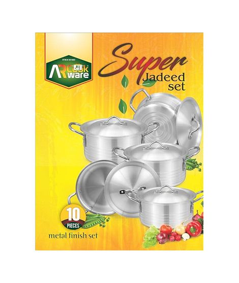 iShopping - Cookware Jambo Jadeed Metal Finish Gift Set - 10 Pcs