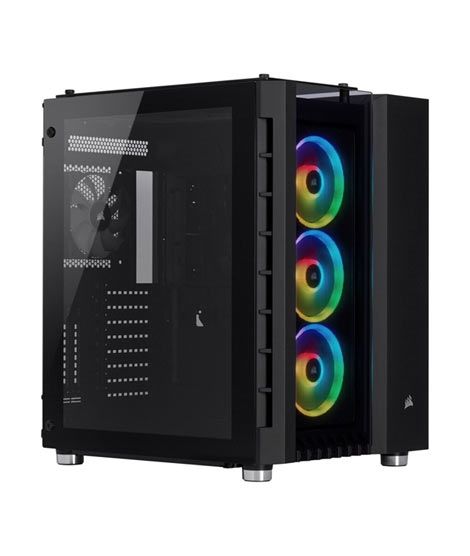 iShopping - Corsair Crystal Series 680X ATX RGB Computer Case Black (CC-9011168-WW)