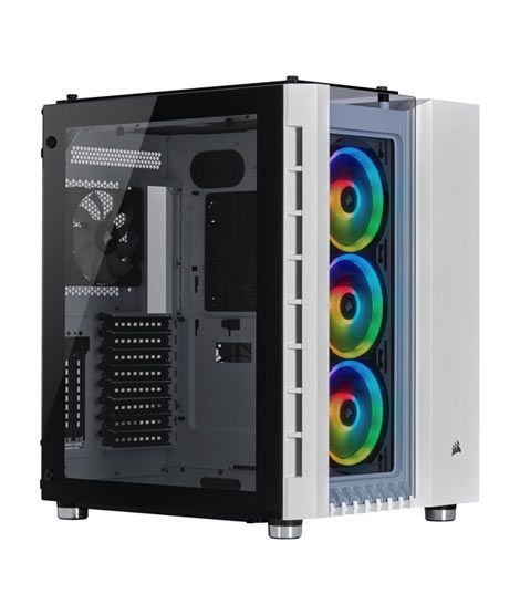 iShopping - Corsair Crystal Series 680X ATX RGB Computer Case White (CC-9011169-WW)