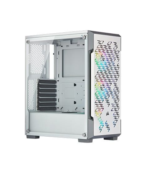 iShopping - Corsair iCUE 220T RGB Mid-Tower Computer Case White (CC-9011174-WW)
