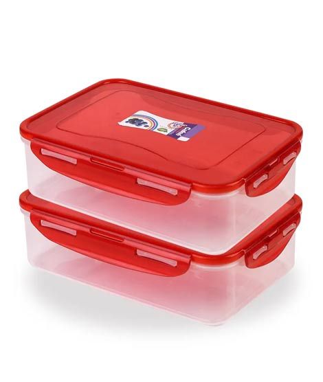 iShopping - Appollo Cafee Food Keeper Medium (Pack Of 2)-Red