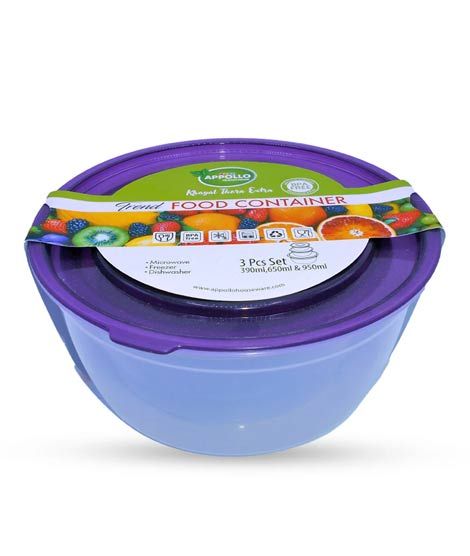 iShopping - Appollo Trend Food Container Large (Pack Of 3)-Purple