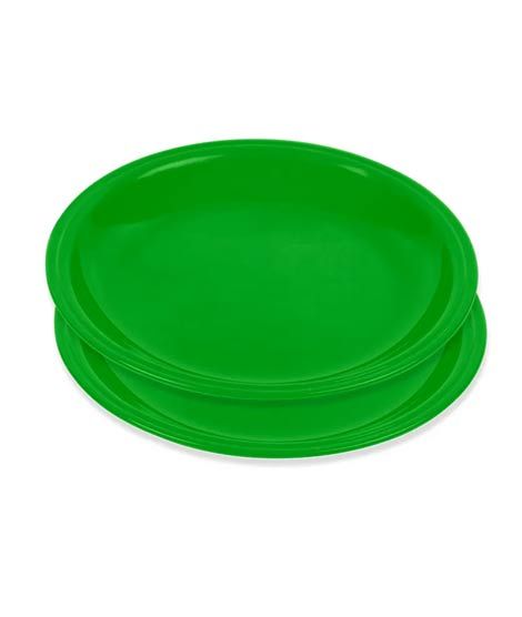 iShopping - Appollo Saga Plate Medium (Pack Of 2)-Green
