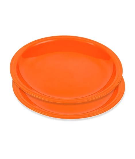 iShopping - Appollo Saga Plate Medium (Pack Of 2)-Orange