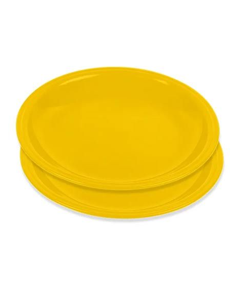 iShopping - Appollo Saga Plate Medium (Pack Of 2)-Yellow