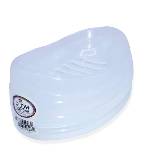 iShopping - Appollo Glow Bath Soap Dish (Pack Of 2)-White