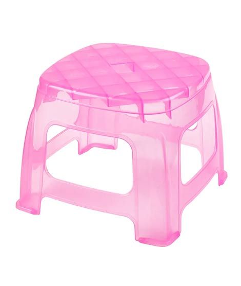 iShopping - Appollo Transparent Glow Bath Stool-Pink