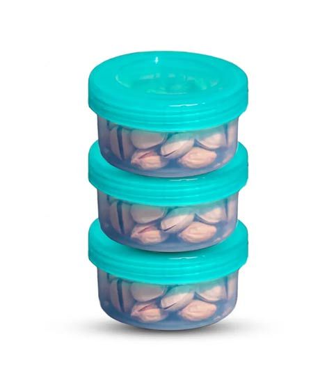 iShopping - Appollo Smart Mini Jar Small (Pack Of 3)-Light Blue
