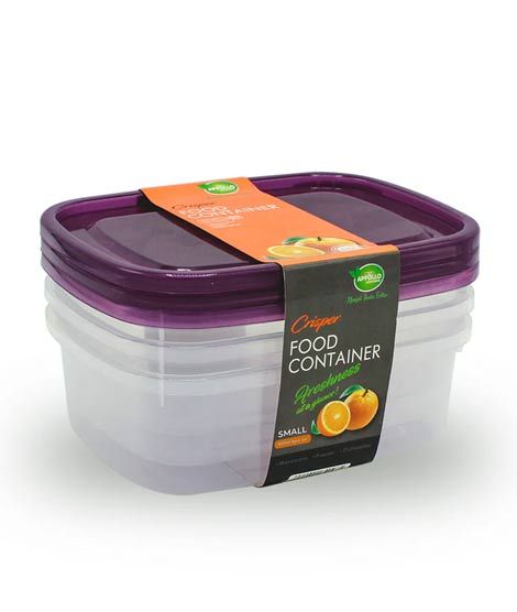 iShopping - Appollo Crisper Food Container Small (Pack Of 3)-Purple