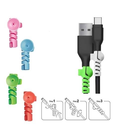 iShopping - Ferozi Traders Screw Data Line Protective Sleeve Pack Of 4