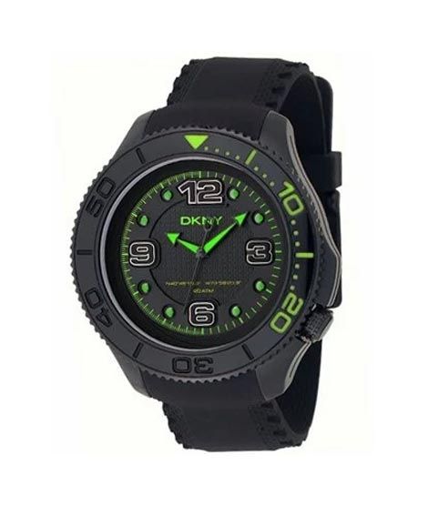 iShopping - DKNY Analog Men's Silicone Strap Watch Black (NY1401)