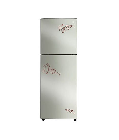 iShopping - PEL Glass Door Freezer-on-Top Refrigerator 9 Cu Ft Pattern Mirror Red (PMR) (PRGD-2550)