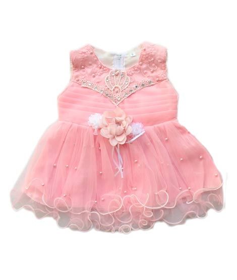 iShopping - Komfy Fancy Baby Frock Pink (NBG031)