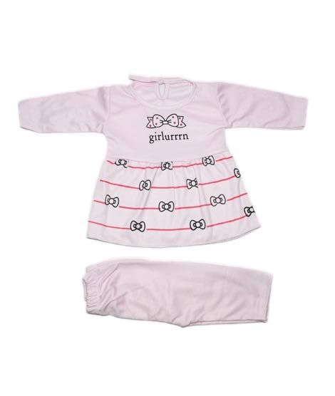 iShopping - Komfy Printed Baby Dress Pink (NBG066)