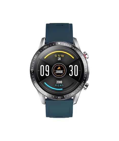 iShopping - Yolo Fortuner Smart Watch Silver with Moss Blue