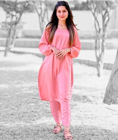 iShopping - Vcare Natural 2 Pieces Casual Suit For Women Pink-Small