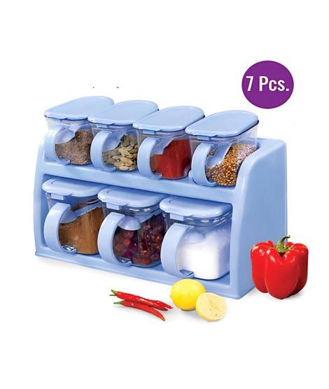 iShopping - ShopEasy 2 Tier Jars Spice Rack - Set Of 7