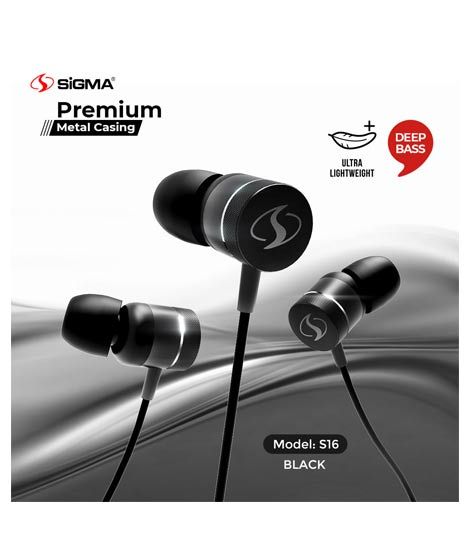 iShopping - Sigma Earphones Black - (S-16)