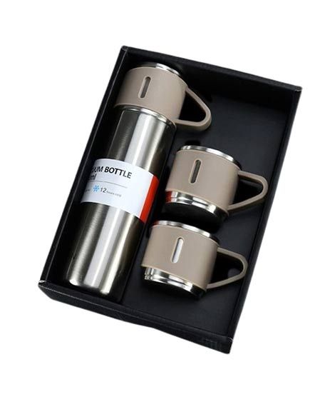 iShopping - Promax Stainless Steel Cups For Hot and Cold Beverages 500ml Set Of 2-Silver