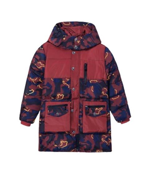 iShopping - HnH Marketing Printed Panel Long Quilted Jacket For Women