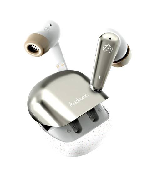 iShopping - Audionic Airbud 595 Flip Earbuds-Champagne White