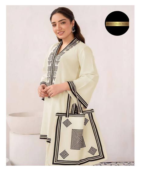 iShopping - Pista Collection Shirt, Plazoo and Handbag-Off White