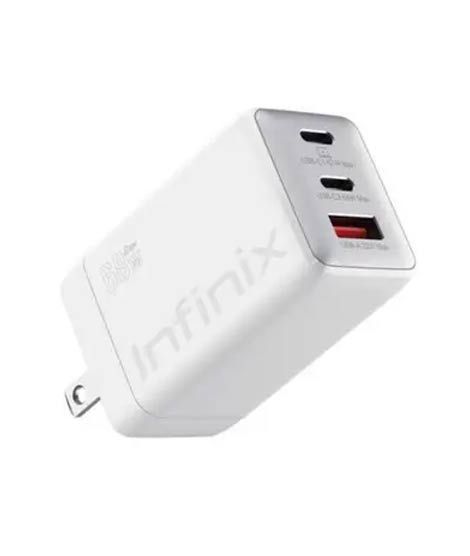 iShopping - Infinix 68W Gan Charger With Type-C Cable (XDC95)-White