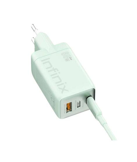 iShopping - Infinix 68W Gan Charger With Type-C Cable (XDC95)-Green