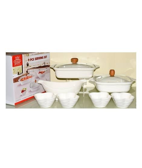 iShopping - Easy Shop 9 Pieces Ceramic Serving Set